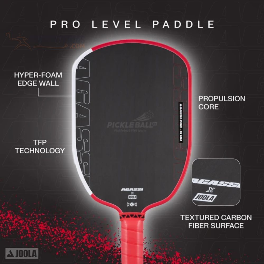 Thông số kỹ thuật của vợt Pickleball Joola Agassi Pro (14mm-16mm)