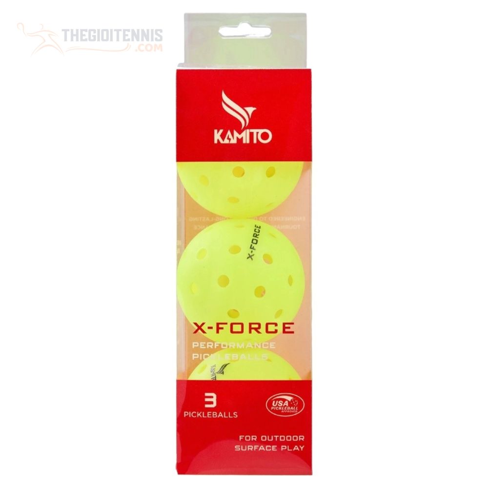 Tổng quan của hộp Bóng Pickleball Kamito X-Force KMBPK250125 Xanh Neon