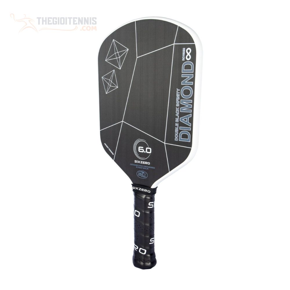 Góc nghiêng của Vợt Pickleball Six Zero Infinity Edgeless Double Black Diamond Control