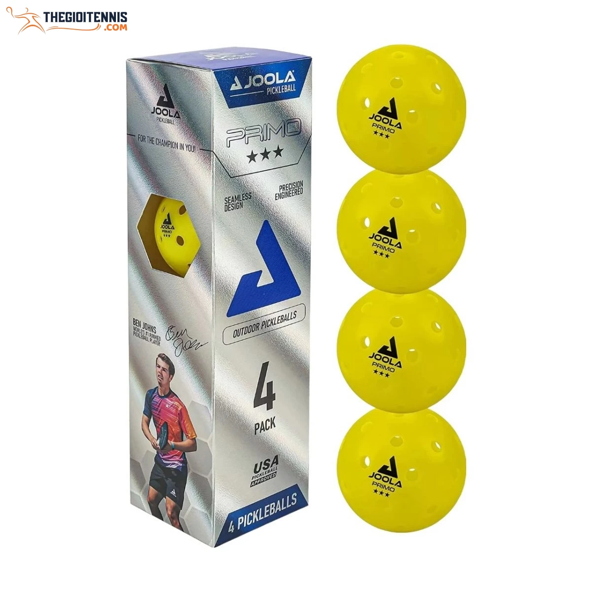 Bóng Pickleball nhựa thường mềm, rẻ, phù hợp cho người mới tập