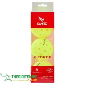 Bóng Thi Đấu Pickleball Kamito X-Force KMBPK250125 Xanh Neon (Hộp 3 Quả)