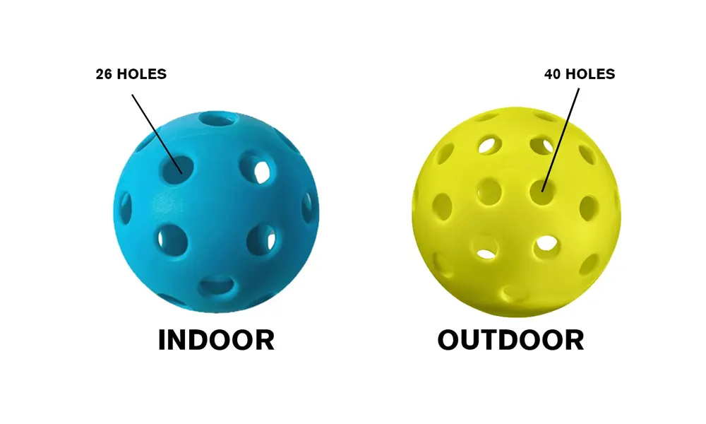 Bóng Pickleball 26 lỗ và bóng pickleball 40 lỗ